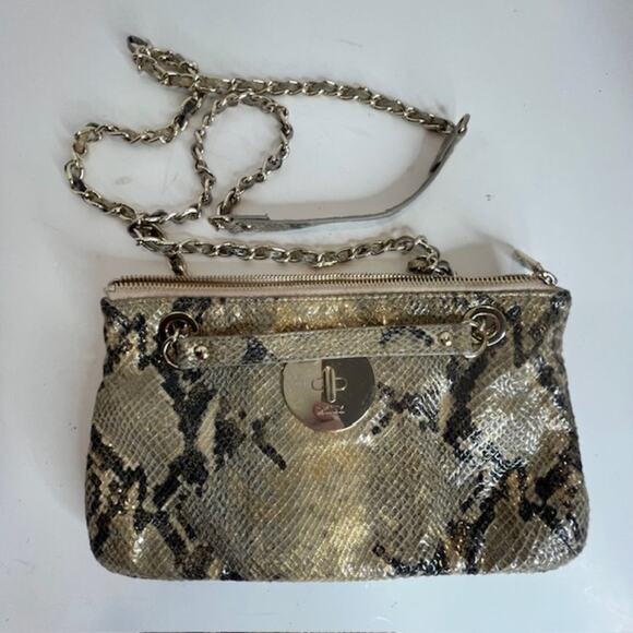 DKNY Metallic Python Handbag Bolsa Sac - Picture 5 of 16